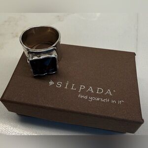 Silpada Sterling Silver & Smokey Quartz Ring